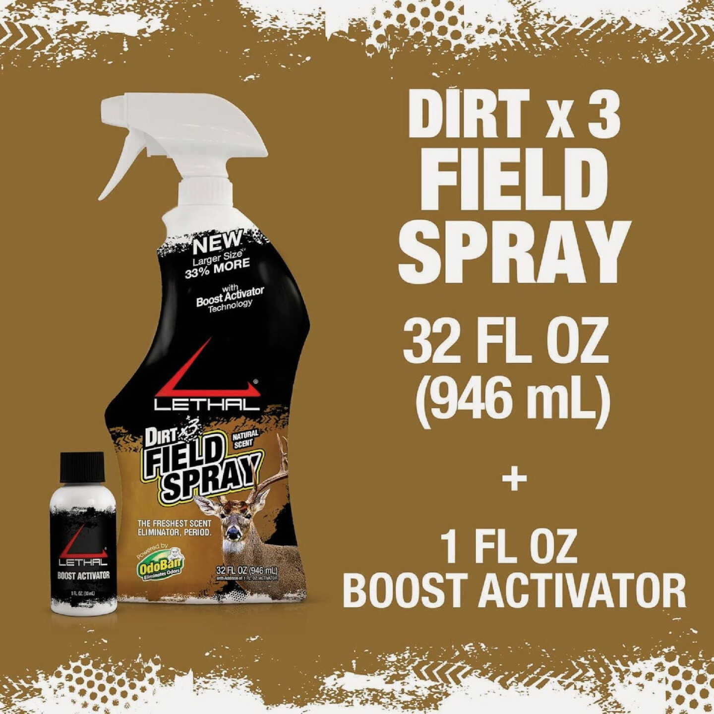 Lethal DirtX3 31 Oz. Field Spray & 1 Oz. Boost Activator Scent Eliminator Image 2