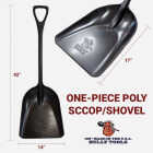 Bully Tools 25 In. Poly D-Grip Handle Plastic Scoop Shovel Image 2