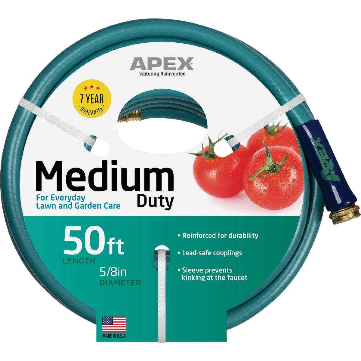 Apex 5/8 In. Dia. x 50 Ft. Medium Duty Garden Hose