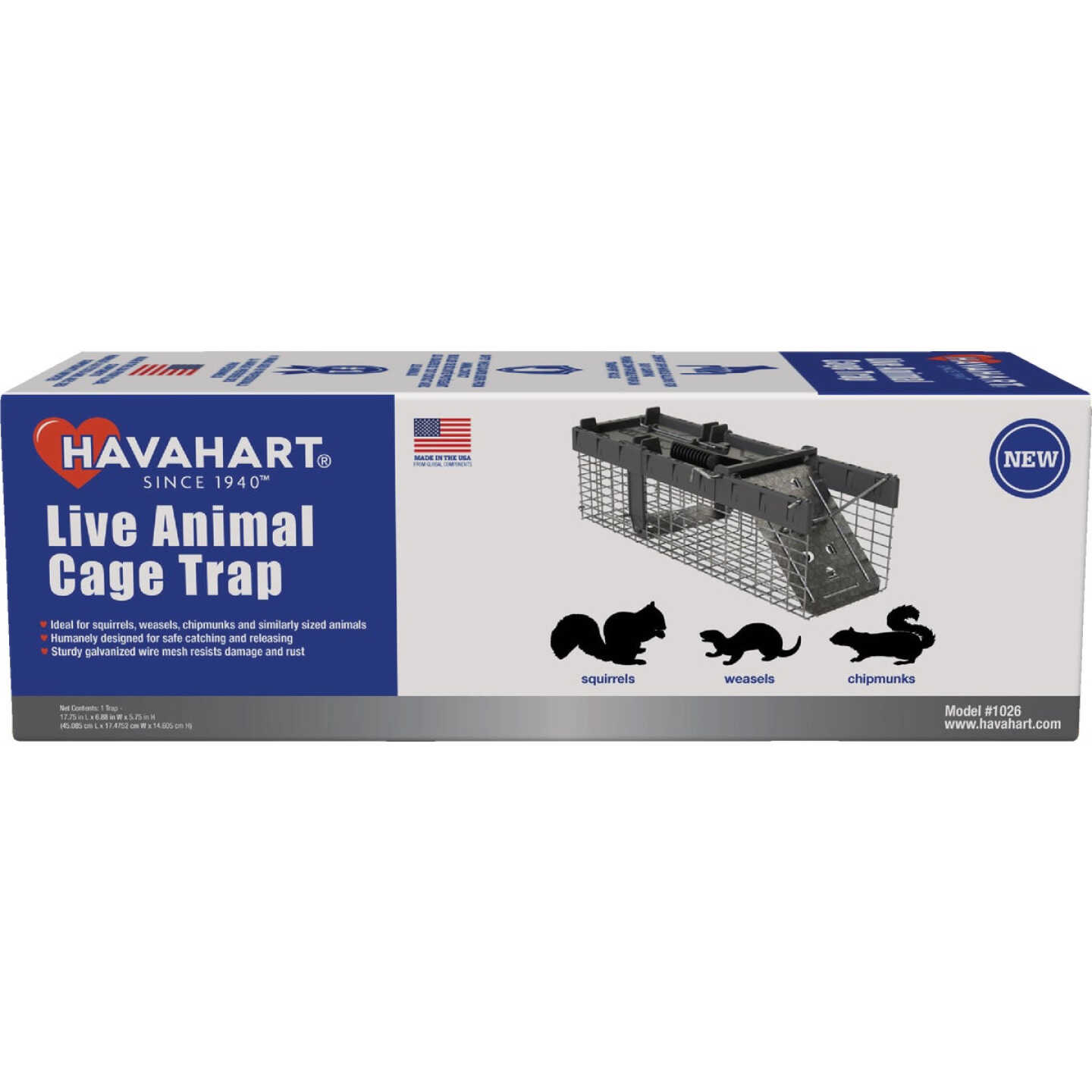 Havahart Galvanized Wire Mesh 17.75 In. 1-Door Small Live Animal Trap Image 4