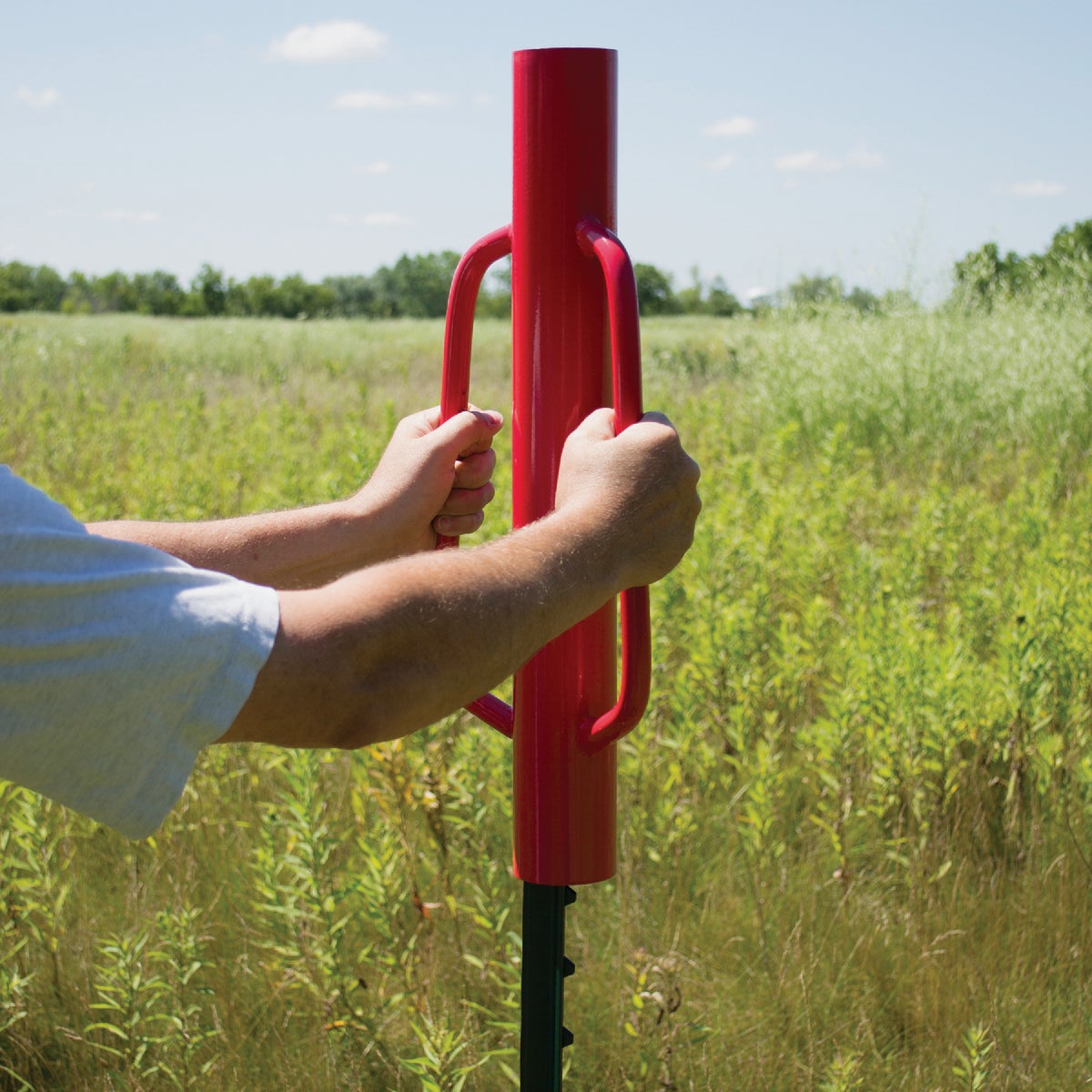 Red Heavy Duty Post Driver Image 2