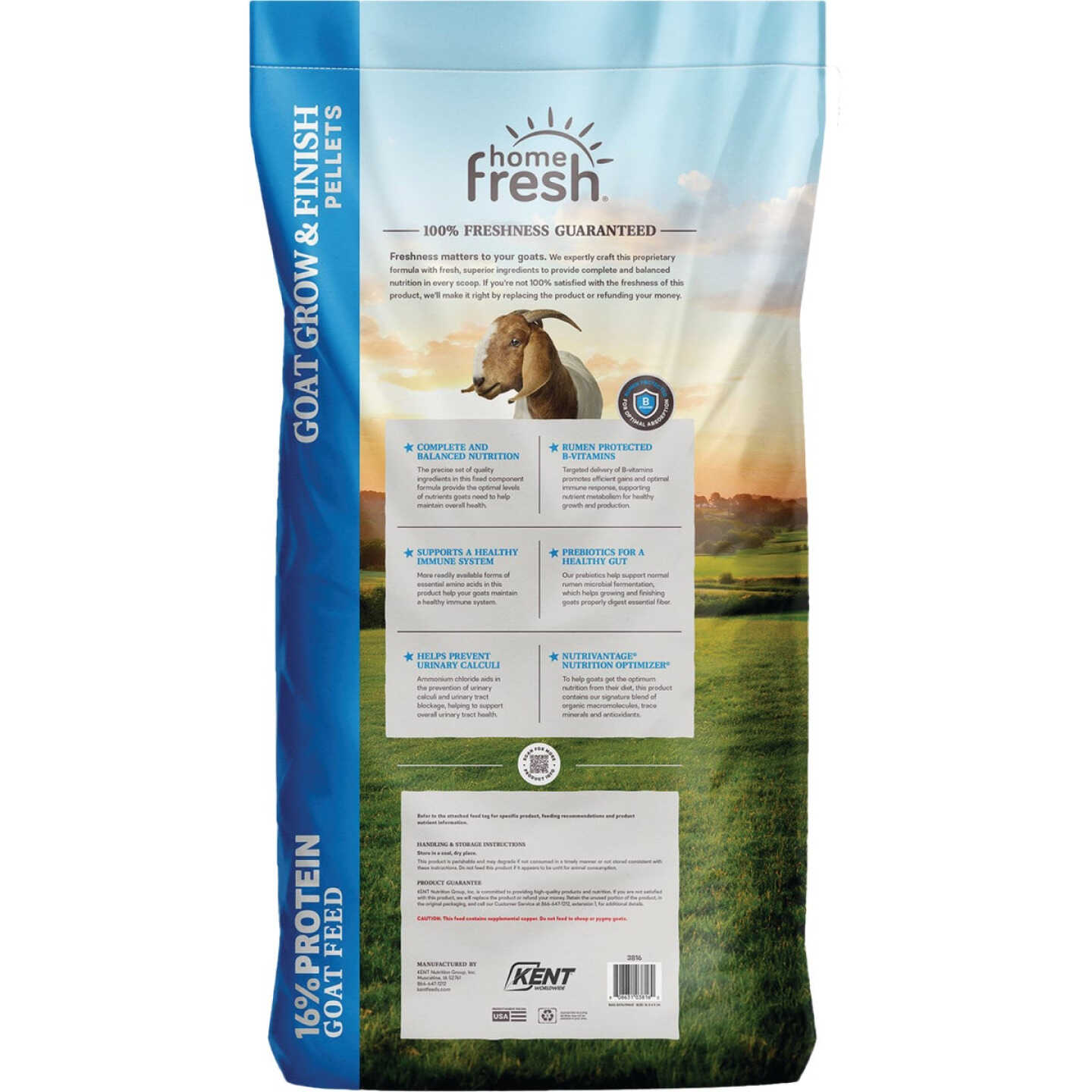 Kent Home Fresh 50 Lb. Goat Grow & Finish Feed Pellets Image 4