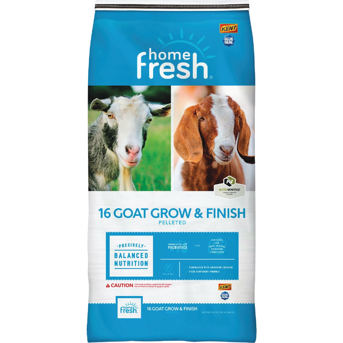 Kent Home Fresh 50 Lb. Goat Grow & Finish Feed Pellets