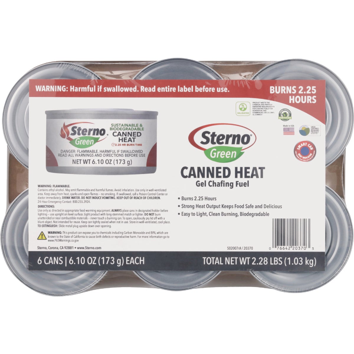 Sterno Canned Heat 6.10 Oz. Gel Chafing Fuel (6-Pack)