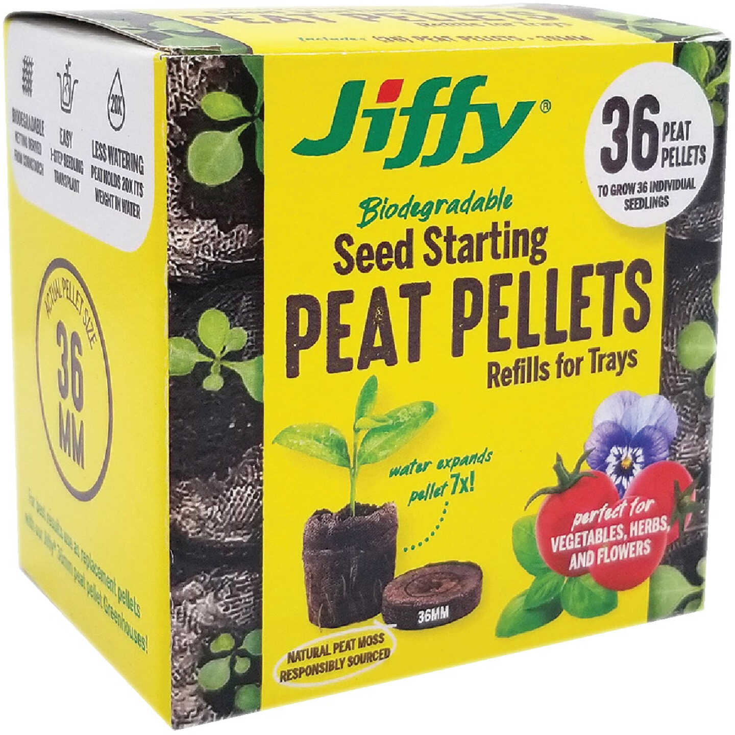 Jiffy Biodegradable Seed Starting Peat Pellets Refill Pack (36-Pack) Image 1