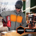 Milwaukee M12 Women's Large Gray Full-Zip Heated Hoodie Kit Image 2
