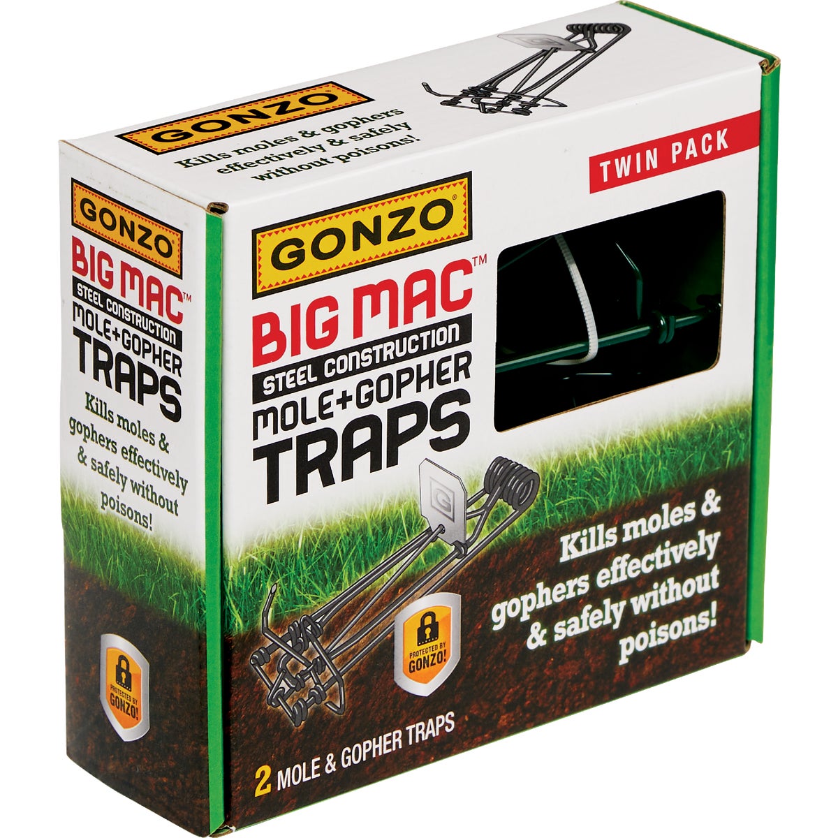 Gonzo Big Mac Steel Wire Mechanical Gopher Trap (2-Pack)