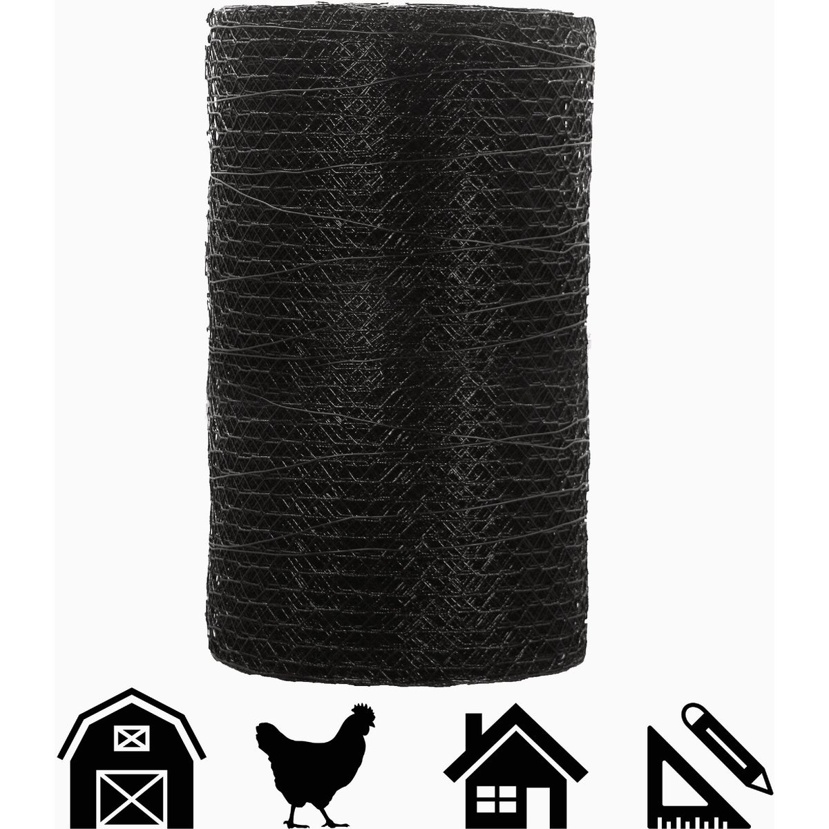 Acorn 1 In. x 24 In. H. x 150 Ft. L. Hexagonal  Vinyl-Coated Wire Poultry Netting Image 3