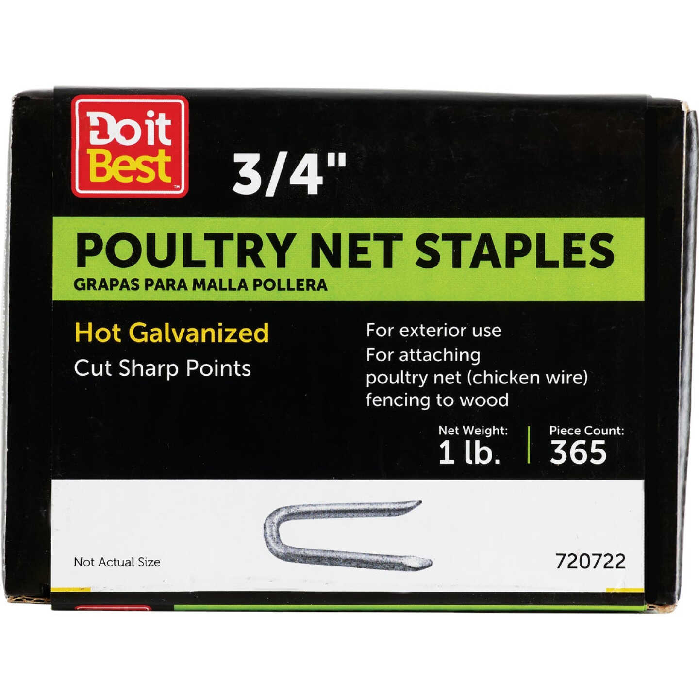 Do it 3/4 In. 14 ga Hot Galvanized Fence Staple (133-Count, 1 Lb.) Image 1