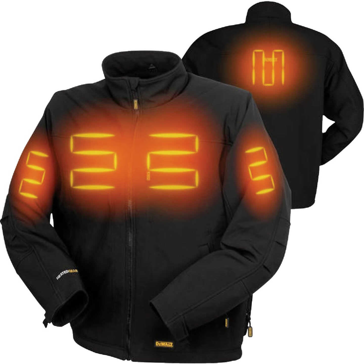 DEWALT Men's Black Soft Shell Heated Jacket Kit, M Image 1