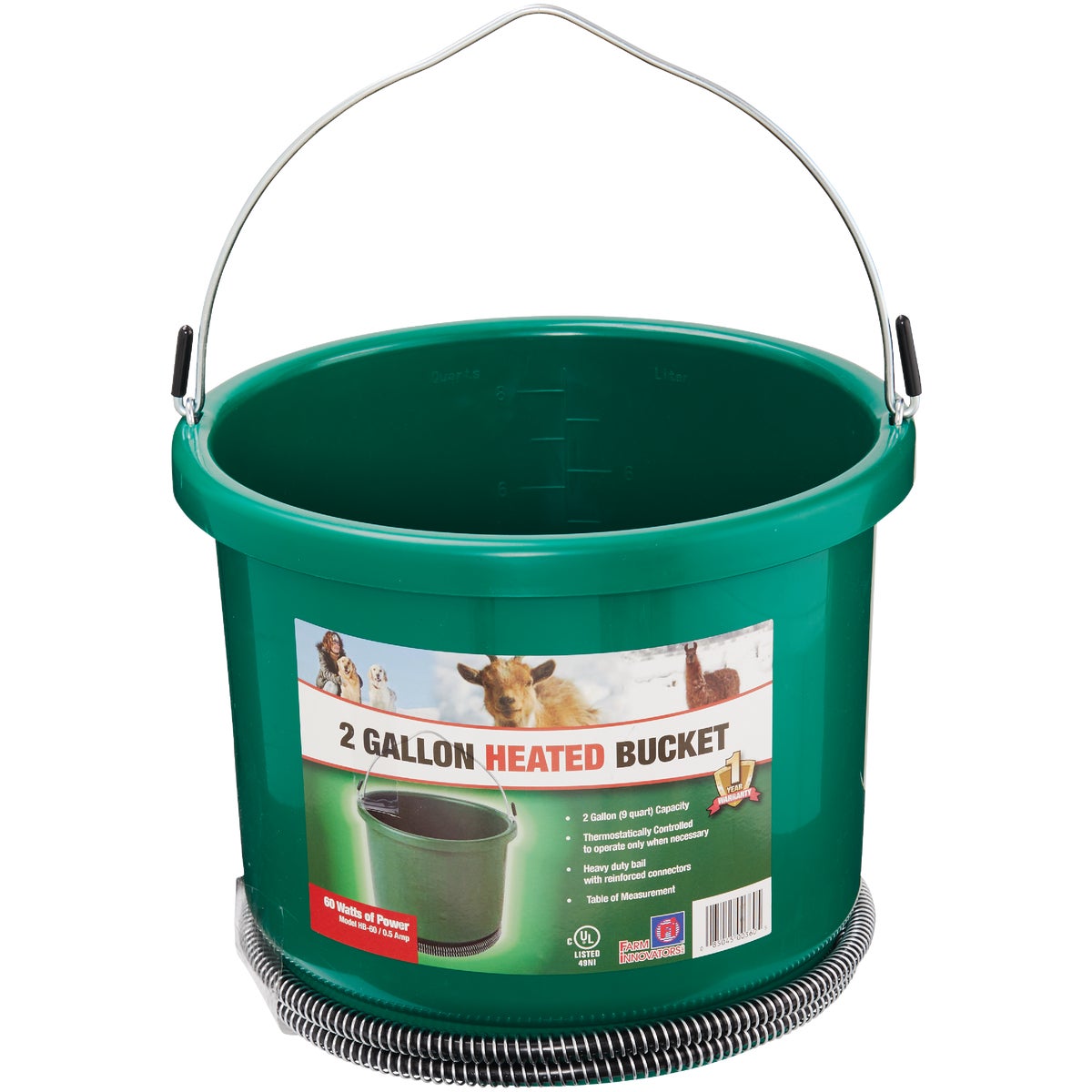 Farm Innovators 2 Gal. 60W 120V Heated Bucket Image 3