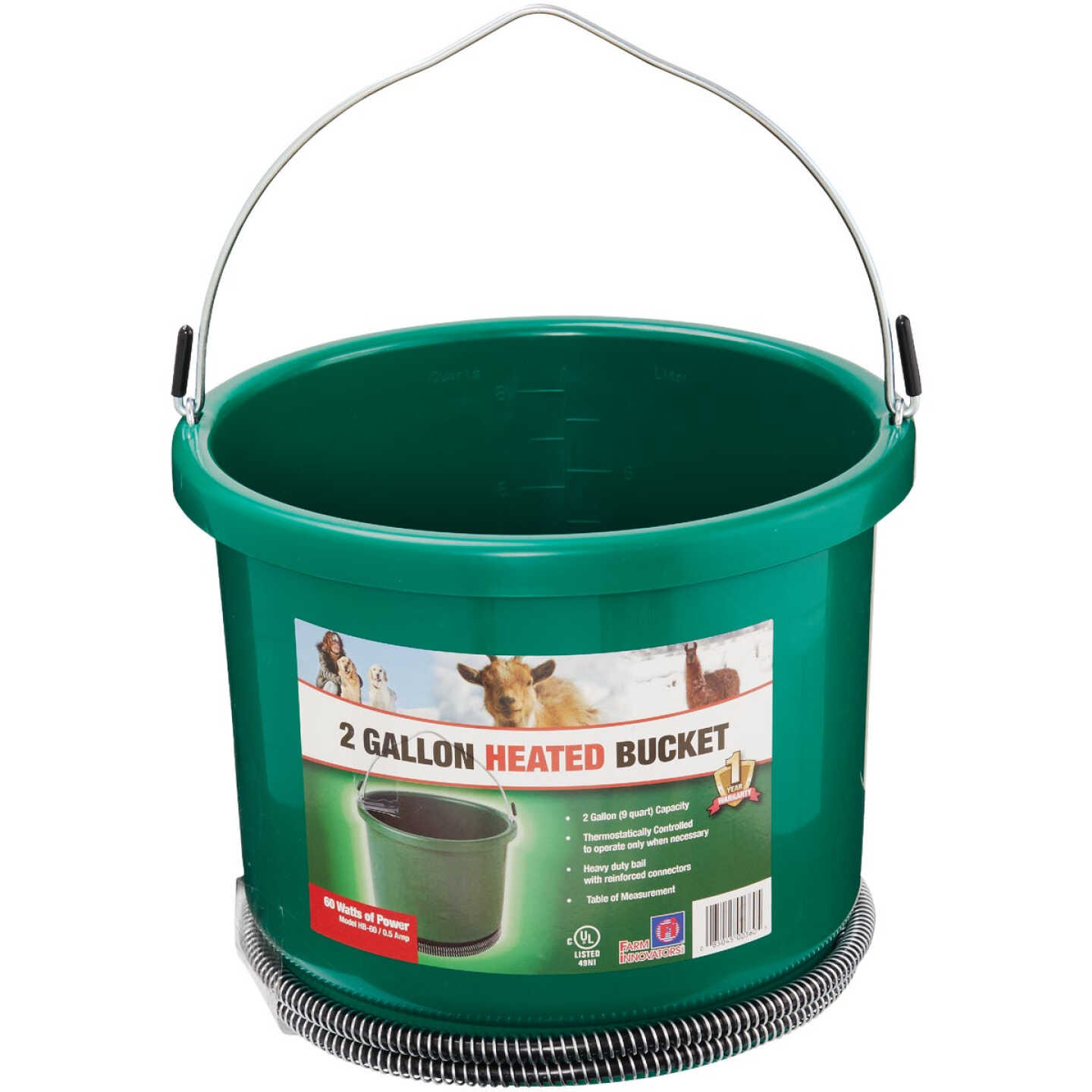 Farm Innovators 2 Gal. 60W 120V Heated Bucket Image 3