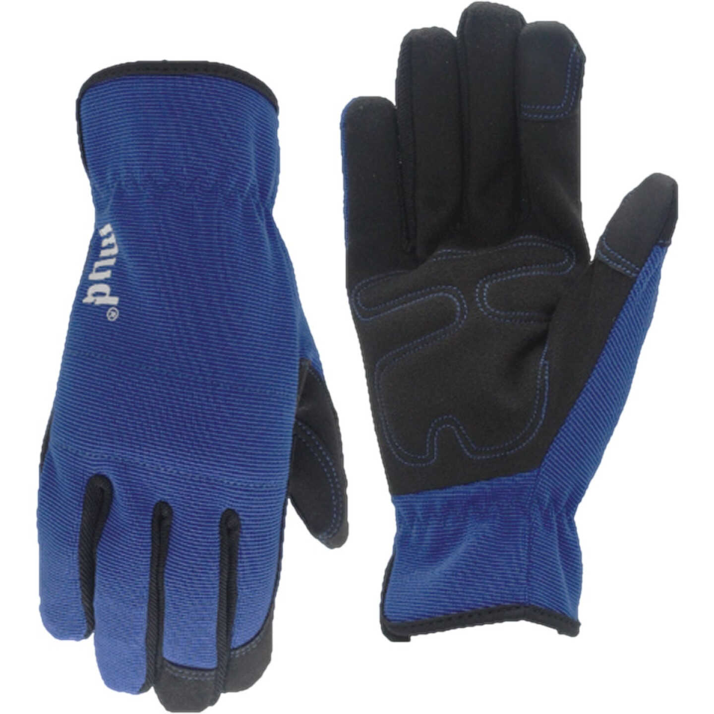 Mud Women's Medium/Large Synthetic Leather True Blue Garden Glove Image 1