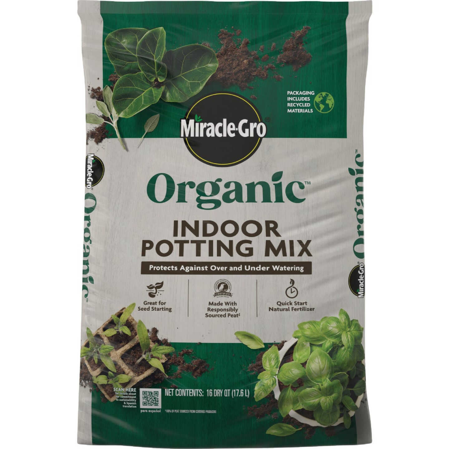 Miracle-Gro 16 Qt. Organic Indoor Potting Mix Image 1