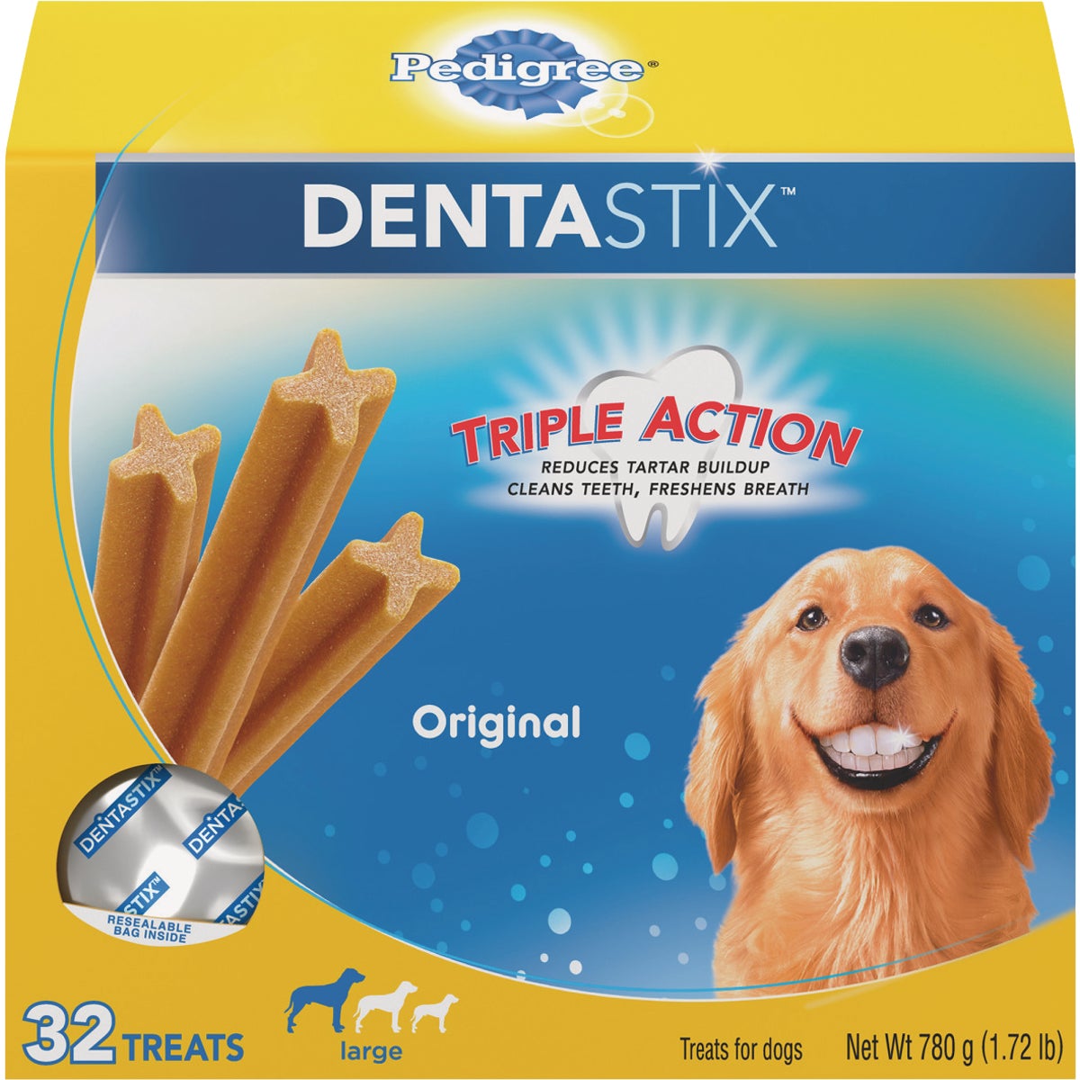 Pedigree Dentastix Large Dog Original Flavor Dental Dog Treat (32-Pack) Image 1
