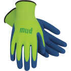 Mud Super Grip Women's Large Latex Coated Lime Green Garden Glove Image 1