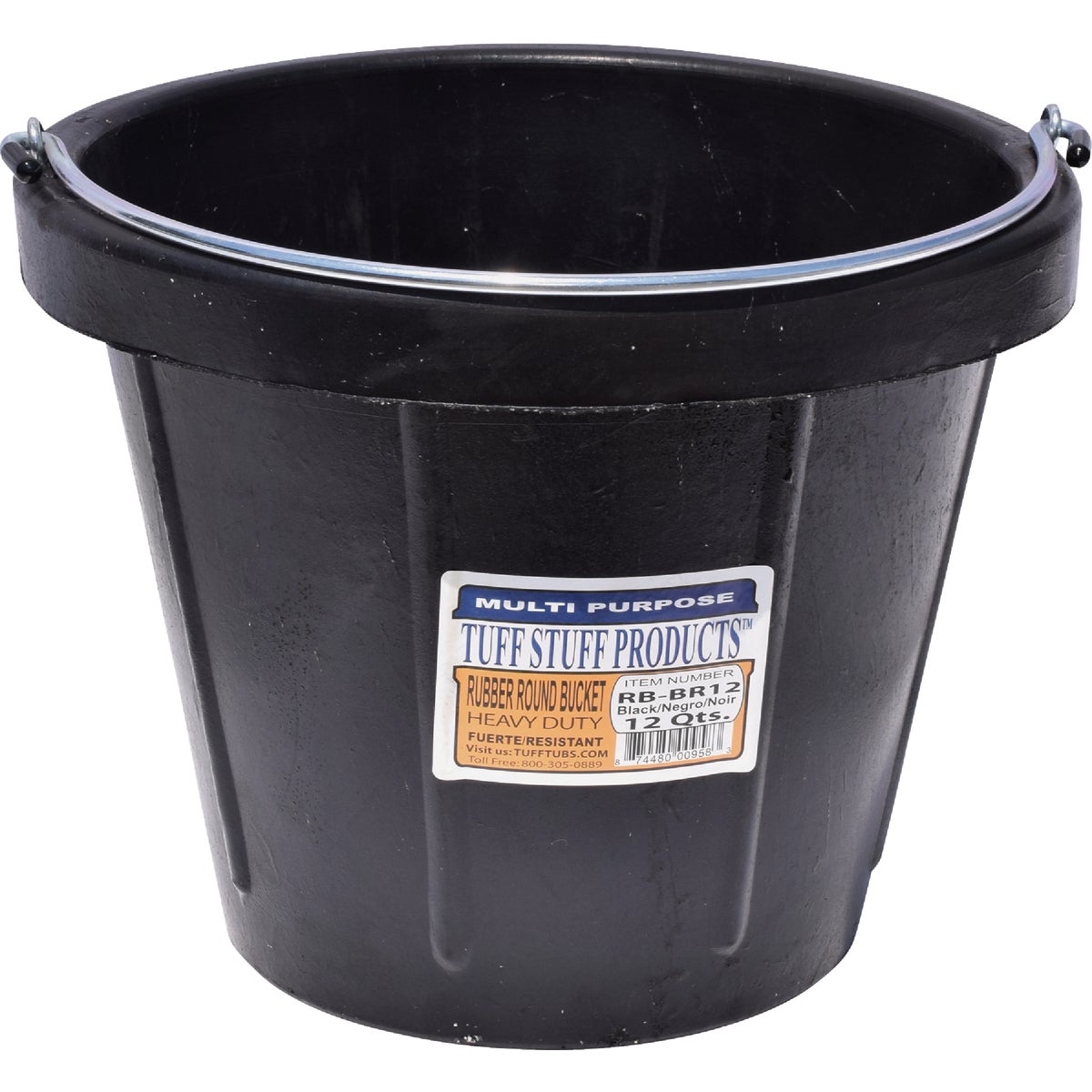 Tuff Stuff 12 Qt. Rubber Round Bucket