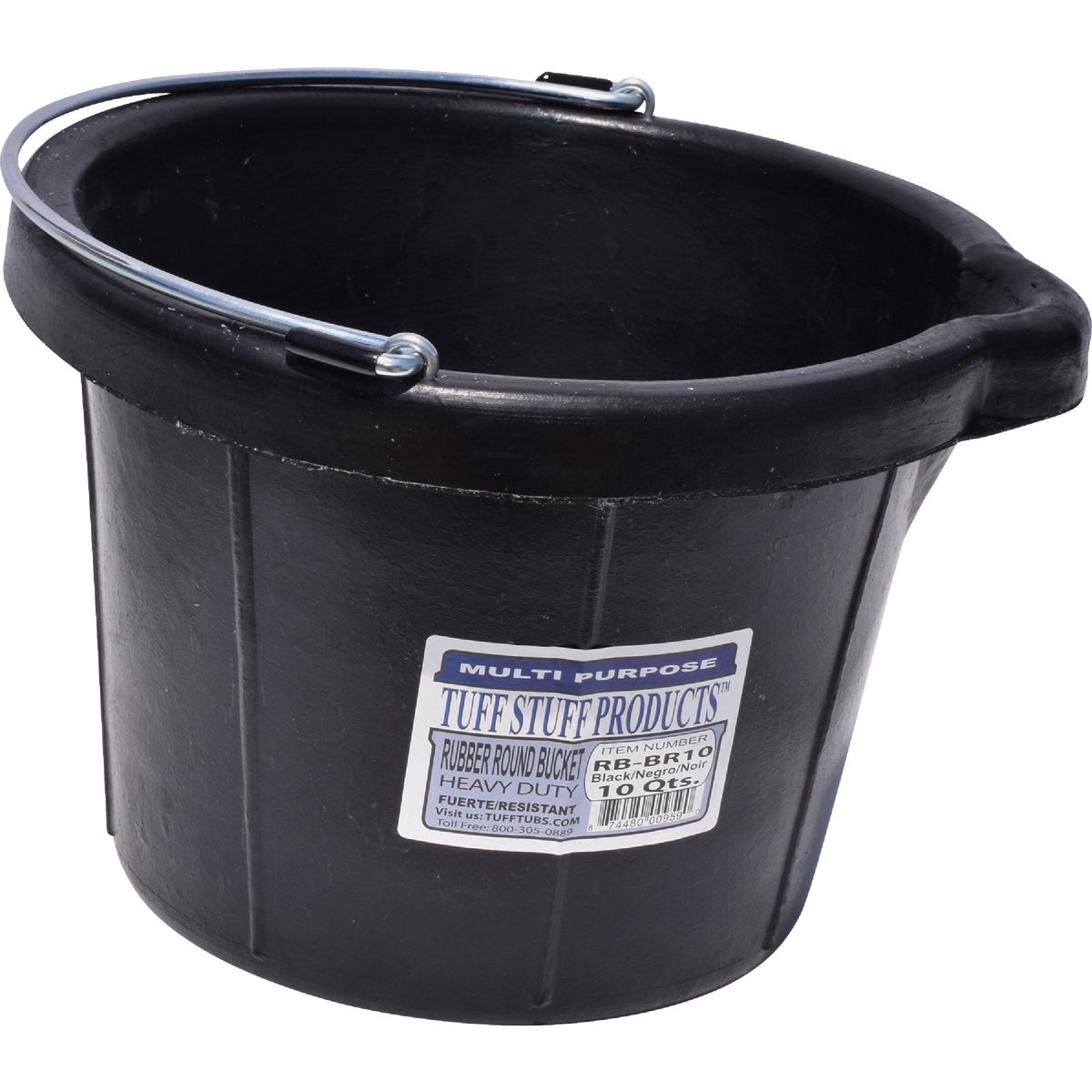 Tuff Stuff 10 Qt. Rubber Round Bucket