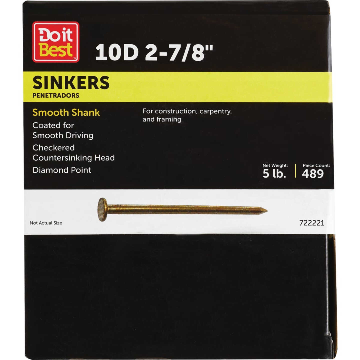 Do it 10d x 2-7/8 In. 11 ga Coated Sinker Framing Nails (555-Count, 5 Lb.) Image 1