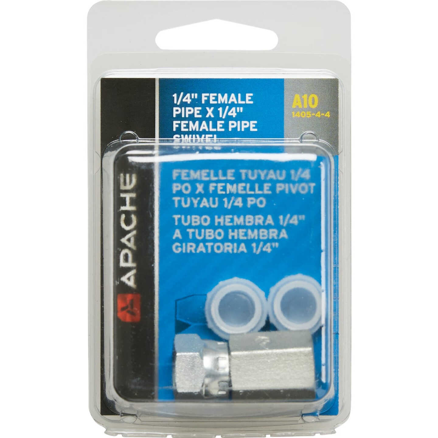 Apache 1/4 In. Female Pipe x 1/4 In. Female Pipe Swivel Hydraulic Hose Adapter Image 2