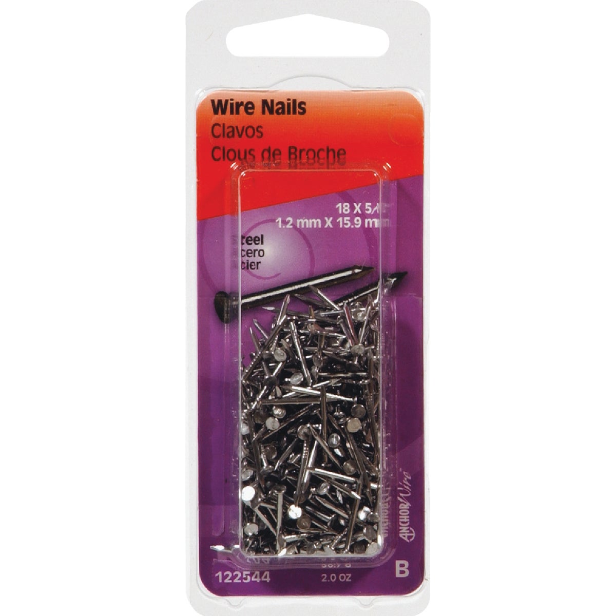 Hillman Anchor Wire 5/8 In. 18 ga Bright Wire Nails (2 Oz.) Image 2