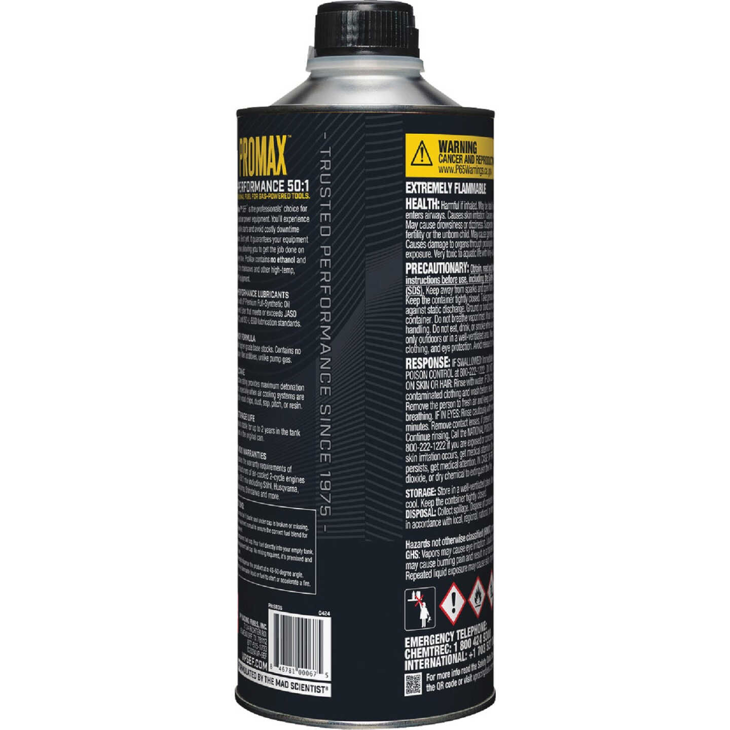 VP Racing Fuels Pro-Max 1 Qt. 50:1 Premixed Small Engine Fuel Image 5