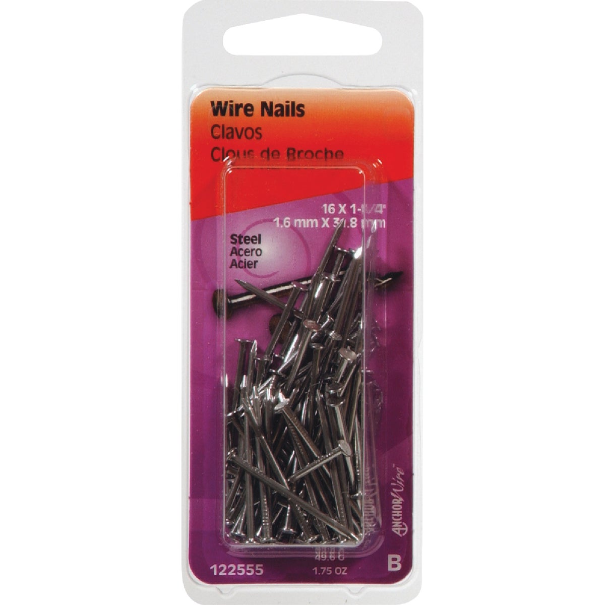 Hillman Anchor Wire 1-1/4 In. 16 ga Bright Wire Nails (1.75 Oz.)