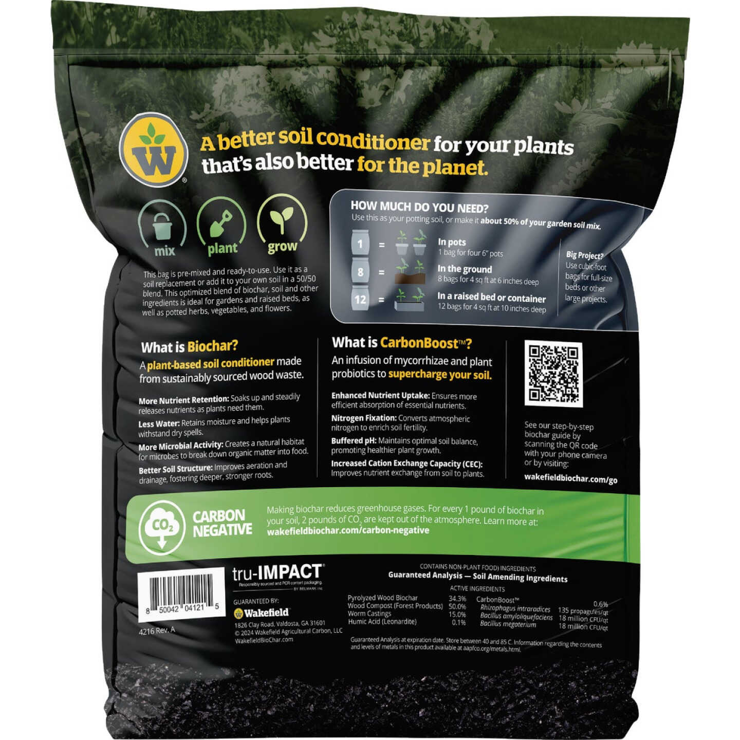 Wakefield Biochar 4 Qt. Garden & Raised Bed Soil Blend Image 2