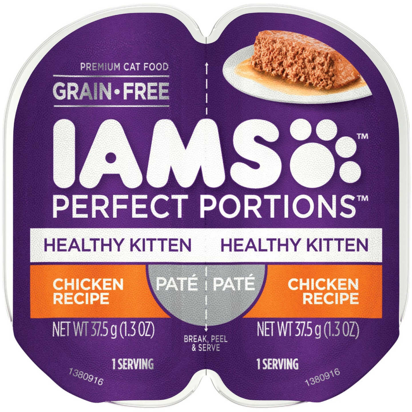Iams Perfect Portions Healthy Kitten 2.6 Oz. Chicken Flavor Wet Kitten Food Image 1