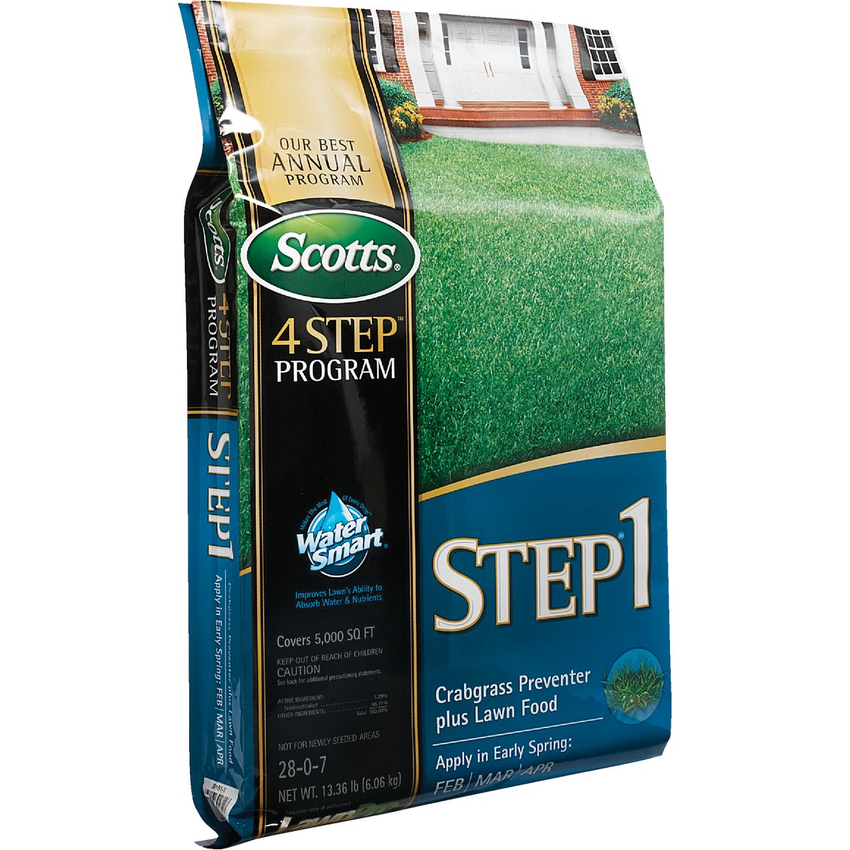 Scotts 4 Step Program Step 1 13.46 Lb. 5000 Sq. Ft. Crabgrass Preventer Plus Lawn Food Image 10