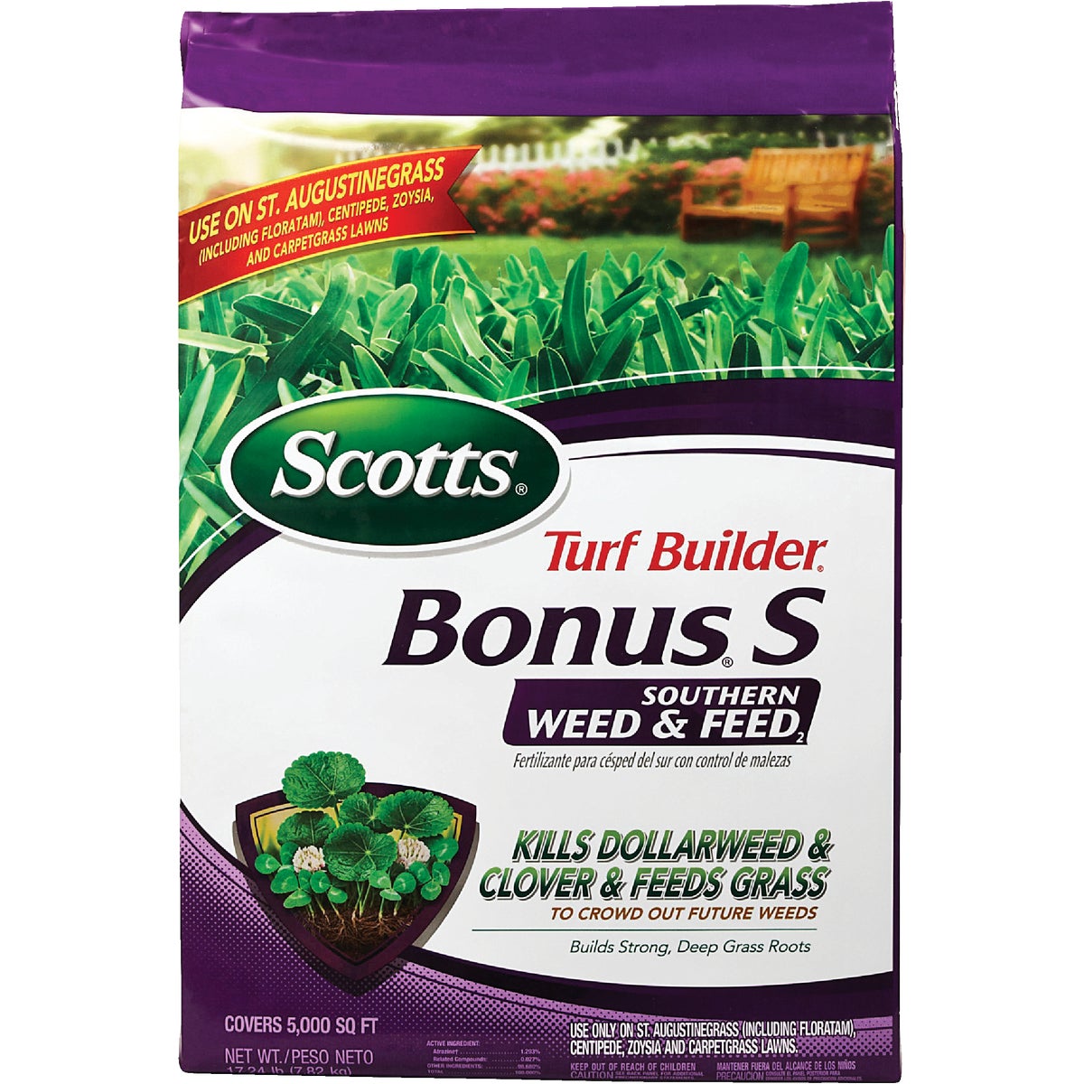 Scotts Turf Builder Bonus S Southern Weed & Feed 18.62 Lb. 5000 Sq. Ft. Weed Killer Plus Lawn Fertilizer Image 8