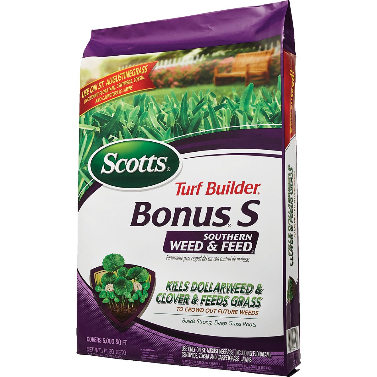 Scotts Turf Builder Bonus S Southern Weed & Feed 18.62 Lb. 5000 Sq. Ft. Weed Killer Plus Lawn Fertilizer Image 9