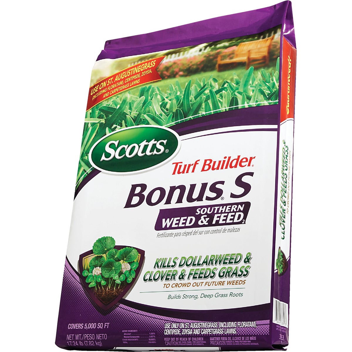 Scotts Turf Builder Bonus S Southern Weed & Feed 18.62 Lb. 5000 Sq. Ft. Weed Killer Plus Lawn Fertilizer Image 11