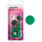 Hillman Anchor Wire Green 23/64 In. x 15/64 In. Thumb Tack (40 Ct.) Image 1