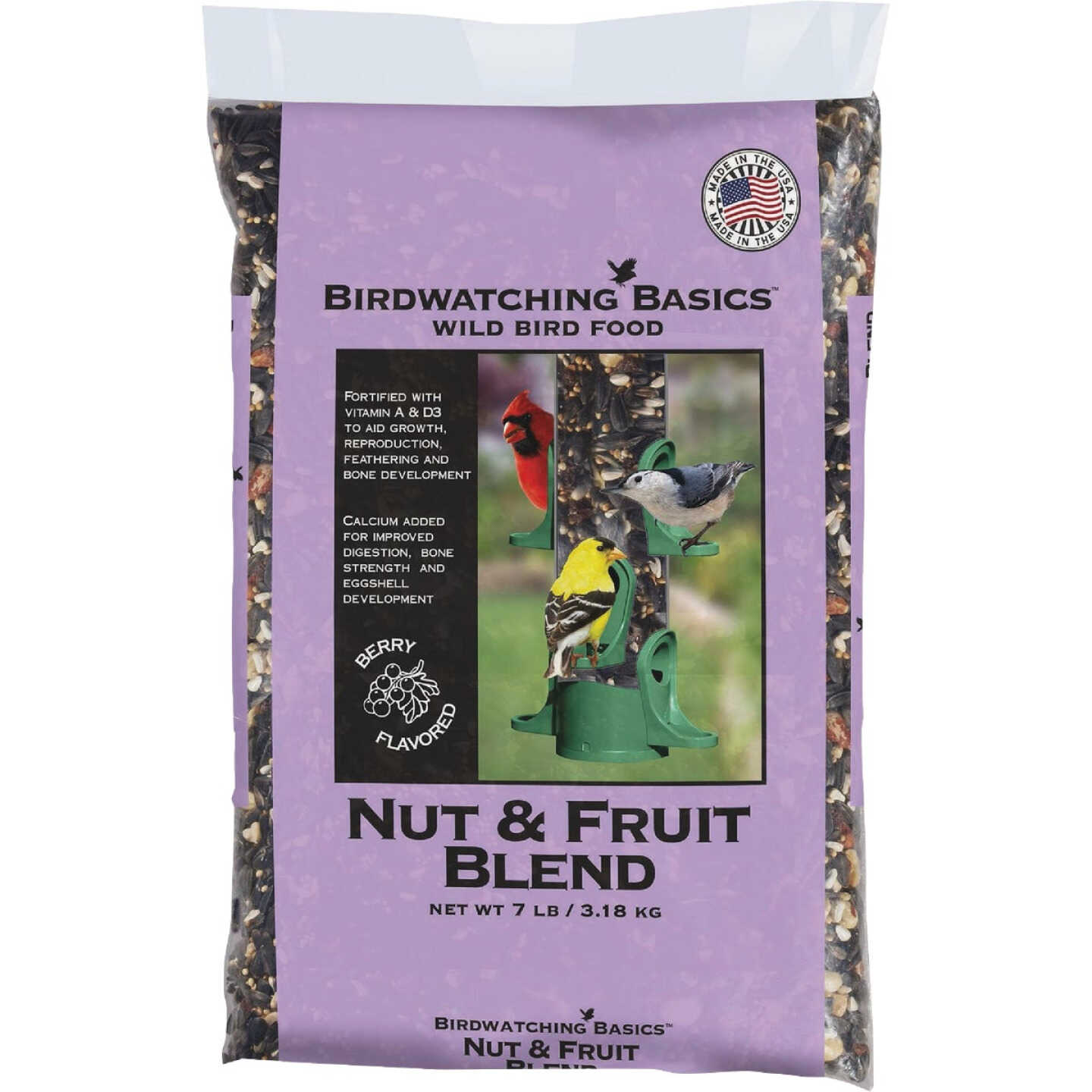 Birdwatching Basics 7 Lb. Nut & Fruit Blend Wild Bird Food Image 1