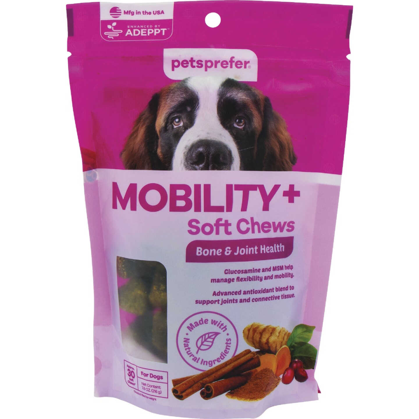 Pets Prefer Mobility+ Soft Dog Chews (30-Count) Image 1