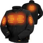 DEWALT Men's Black Soft Shell Heated Jacket Kit, L Image 1