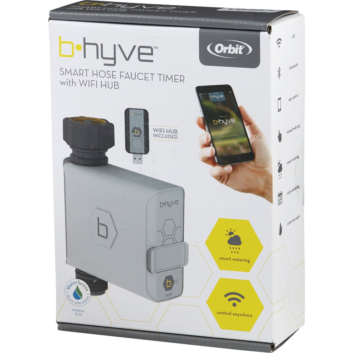 Orbit B-Hyve Gen 2 Smart 1-Outlet Hose Faucet Irrigation Controller with Wi-Fi Hub Image 4