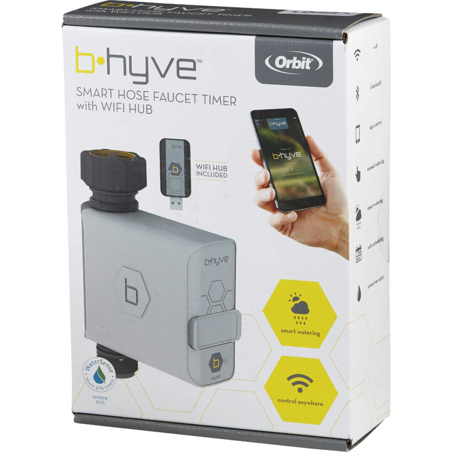 Orbit B-Hyve Gen 2 Smart 1-Outlet Hose Faucet Irrigation Controller with Wi-Fi Hub Image 4