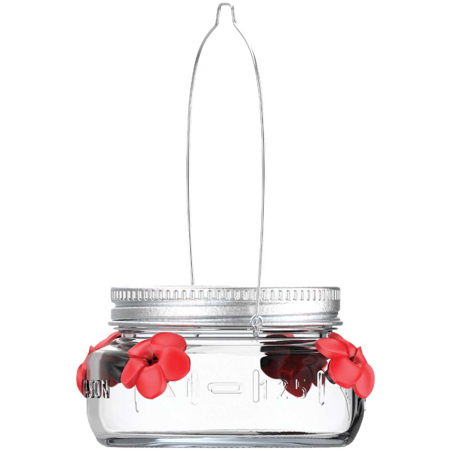 Nature's Way 6 Oz. Glass Mason Jar Hummingbird Feeder Image 1