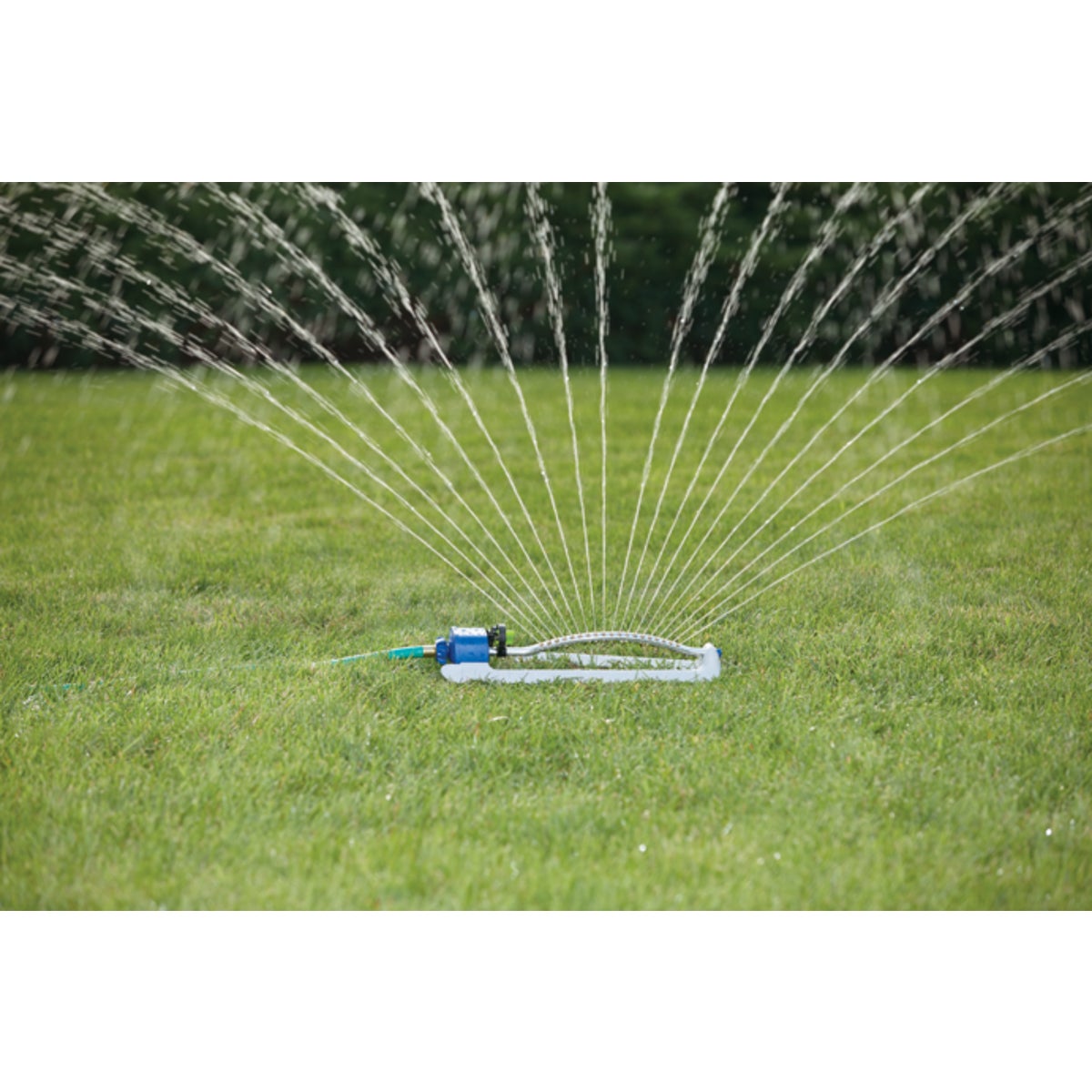 Best Garden Metal 3400 Sq. Ft. Blue & Gray Oscillating Sprinkler Image 2