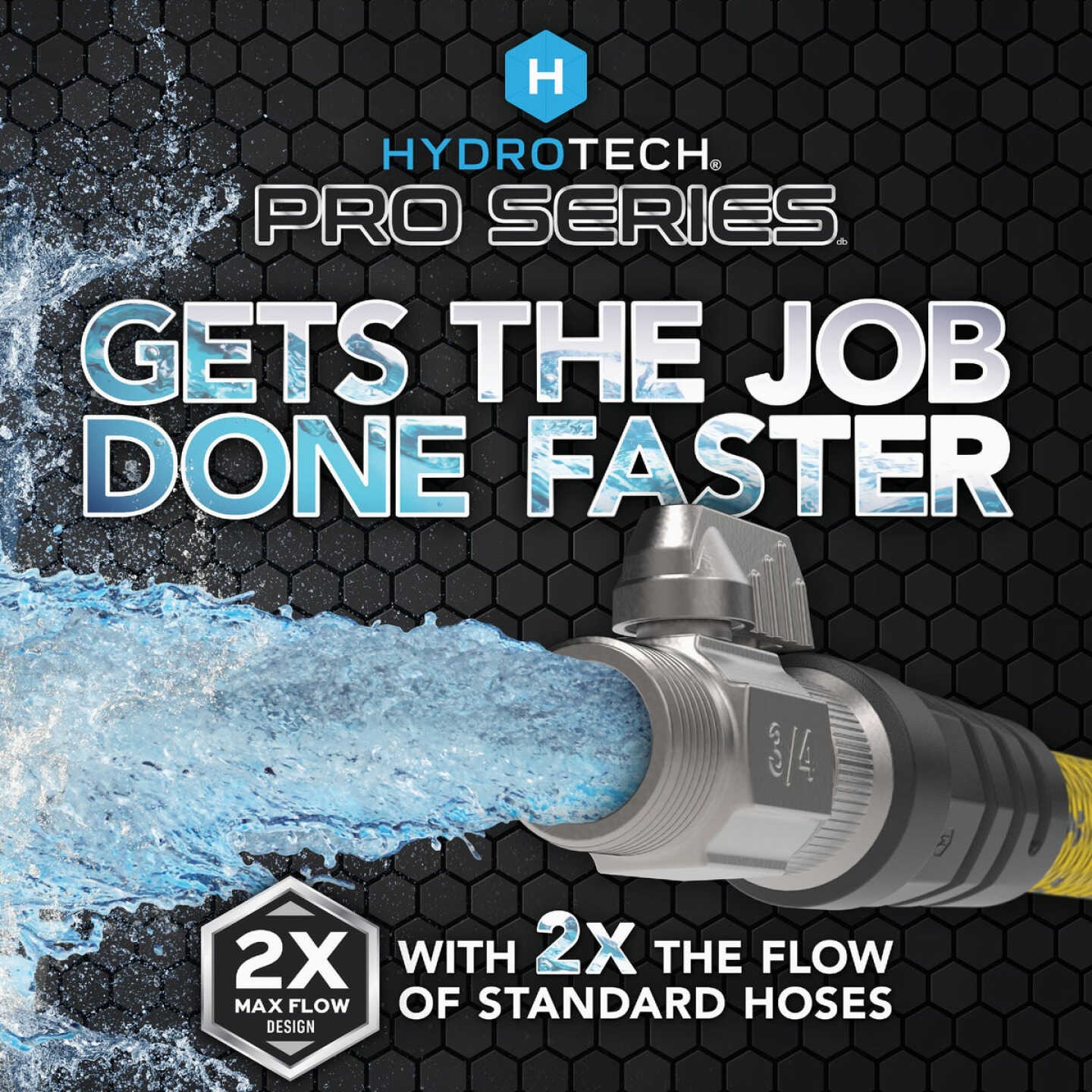 Hydrotech 3/4 In. Dia. x 100 Ft. Yellow Expandable Burst Proof Hose Image 2