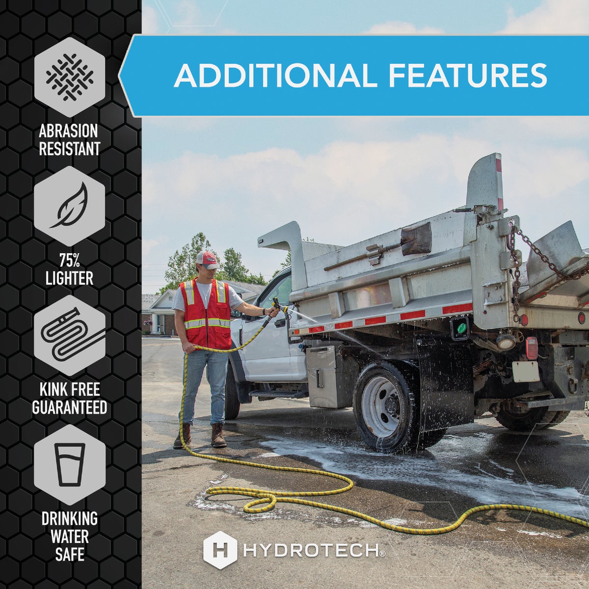 Hydrotech 3/4 In. Dia. x 100 Ft. Yellow Expandable Burst Proof Hose Image 7