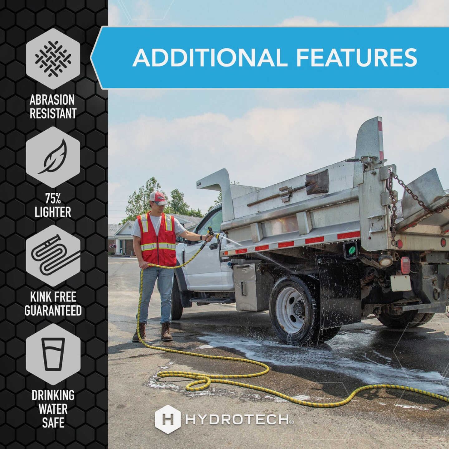 Hydrotech 3/4 In. Dia. x 100 Ft. Yellow Expandable Burst Proof Hose Image 7