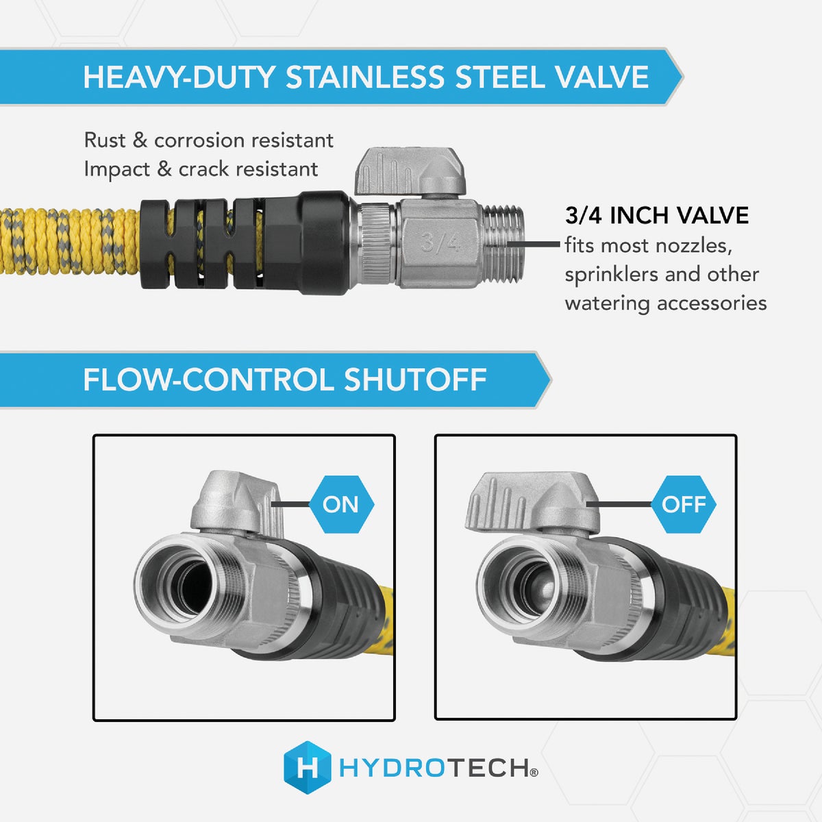 Hydrotech 3/4 In. Dia. x 100 Ft. Yellow Expandable Burst Proof Hose Image 5