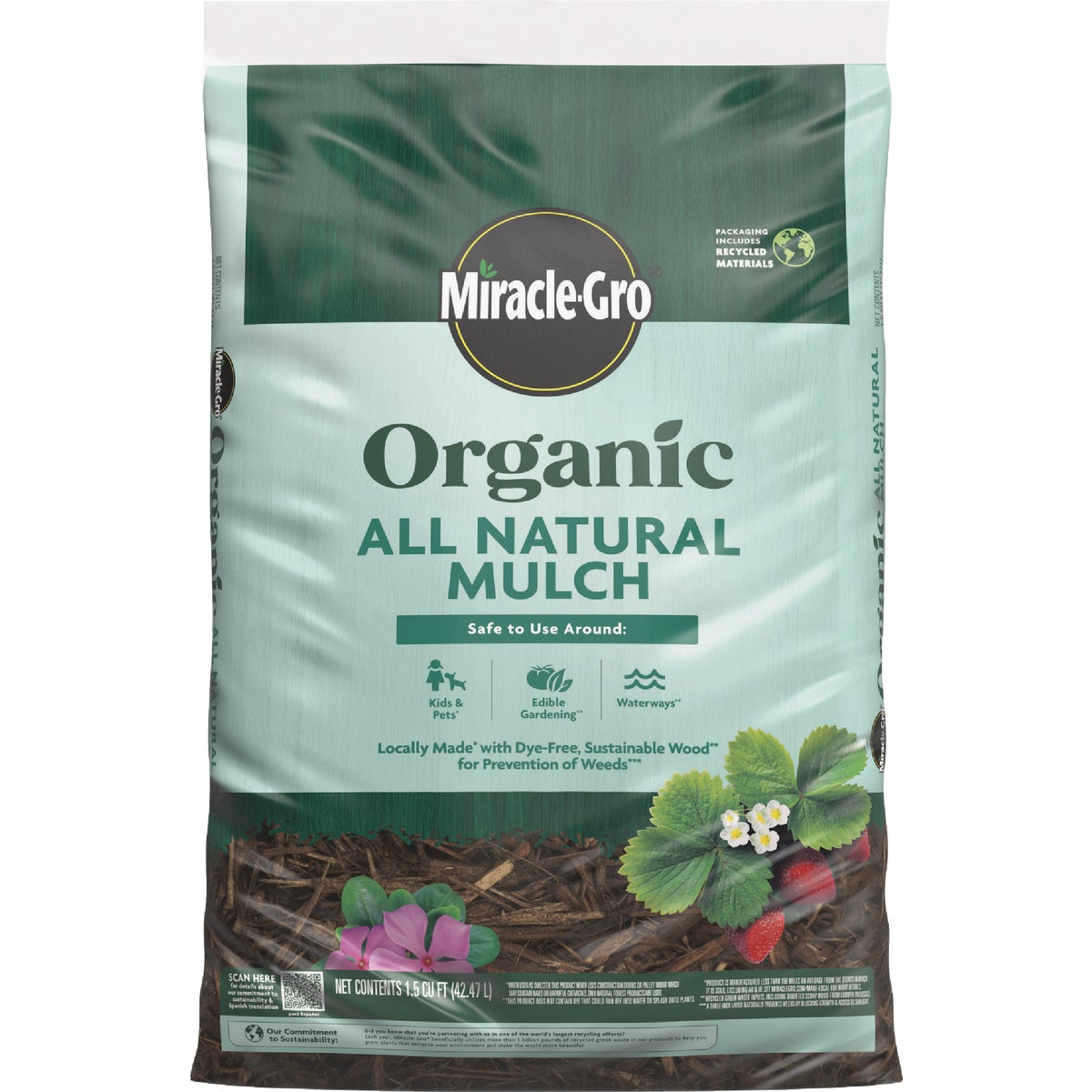 Miracle-Gro 1.5 Cu. Ft. Organic All Natural Mulch