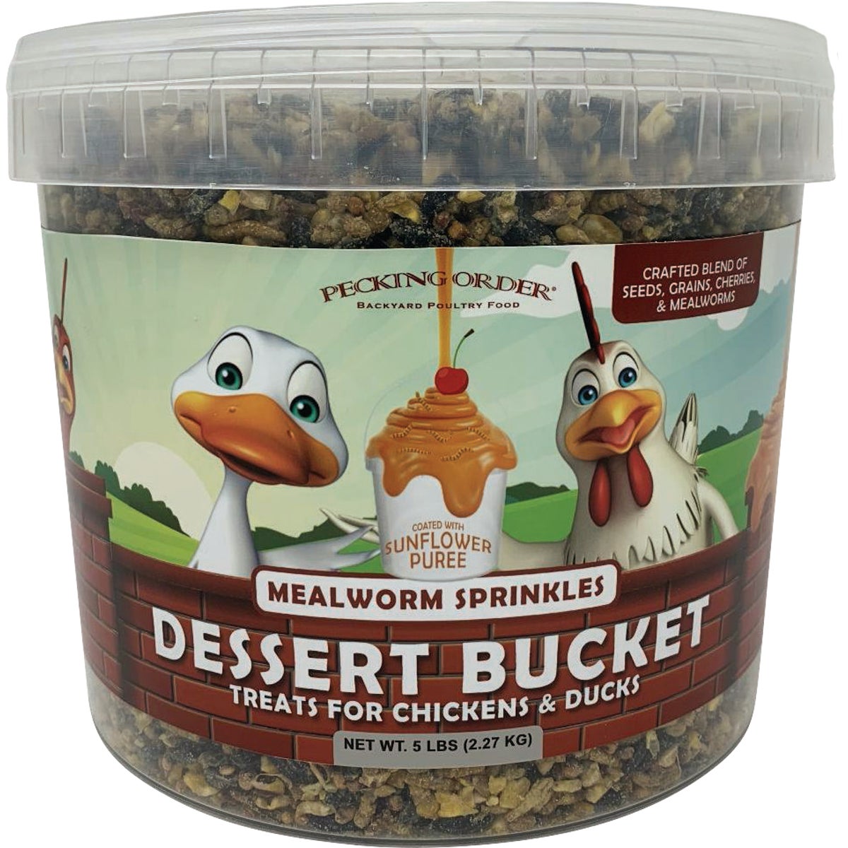 Pecking Order 5 Lb Dessert Bucket Mealworm Sprinkles