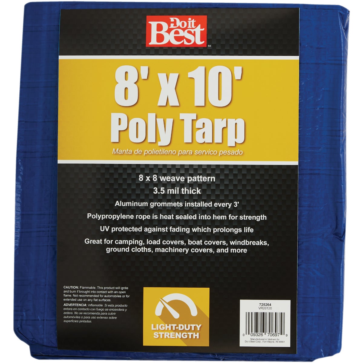 Do it Best Blue Woven 8 Ft. x 10 Ft. General Purpose Tarp Image 1
