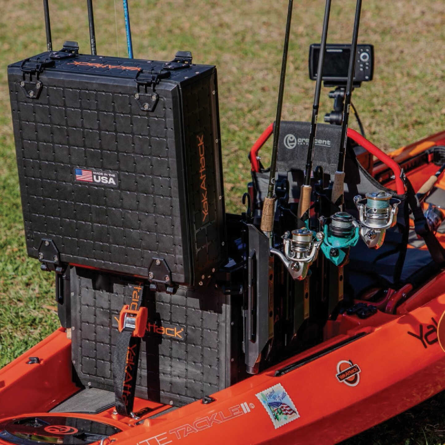 YakAttack BlackPak Pro 16 In. x 16 In. Black Kayak Fishing Crate Image 2