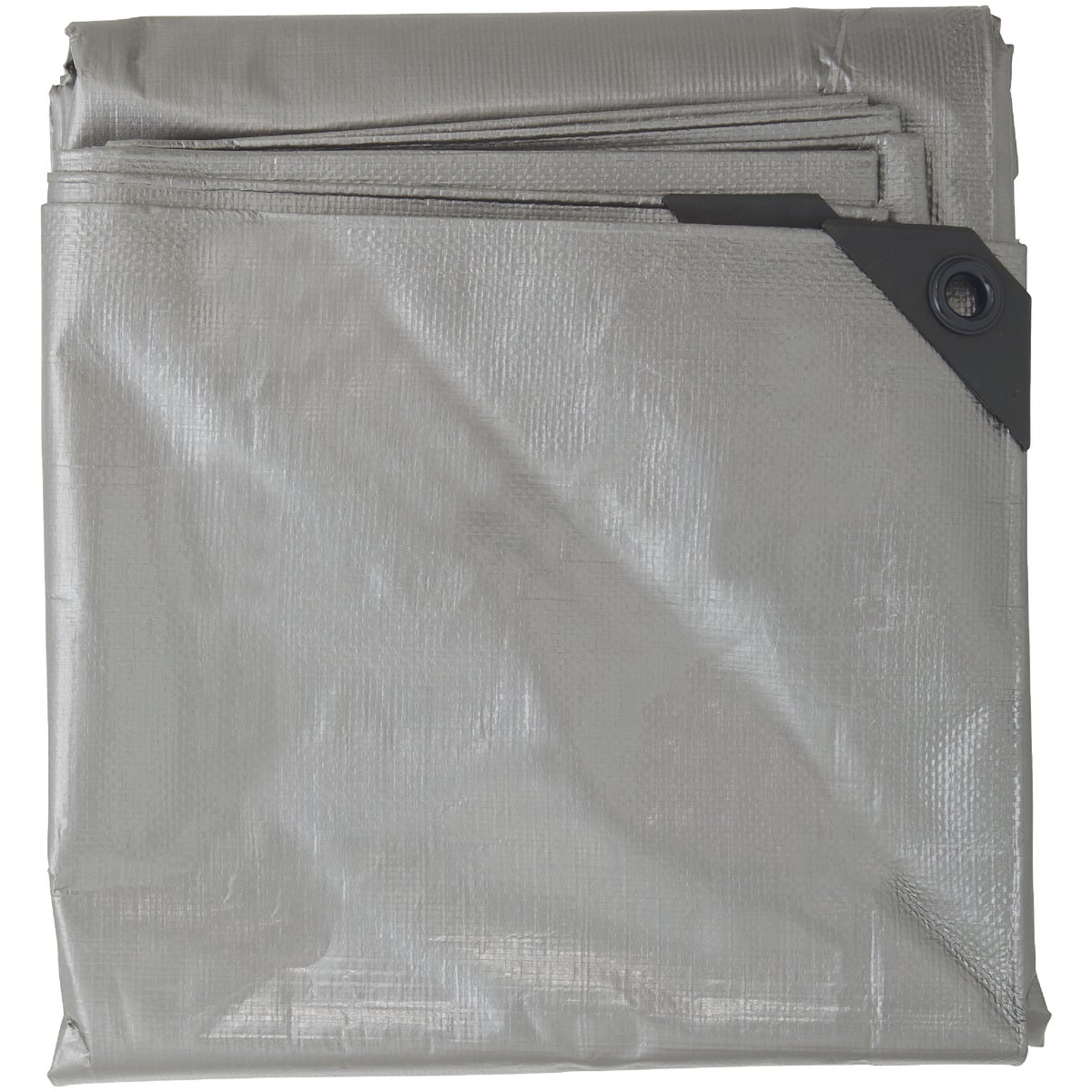 Do it Best Silver Woven 8 Ft. x 10 Ft. Heavy Duty Poly Tarp Image 2